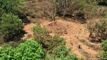 Nikaragua'da oluşan krater (Fotoğraf: BBC News)